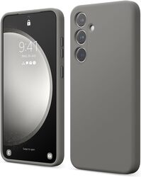 elago Liquid Silicone for Samsung Galaxy S24 Plus case cover Full Body Screen Camera Protective, Shockproof, Slim, Anti-Scratch Soft Microfiber Lining - Medium Grey